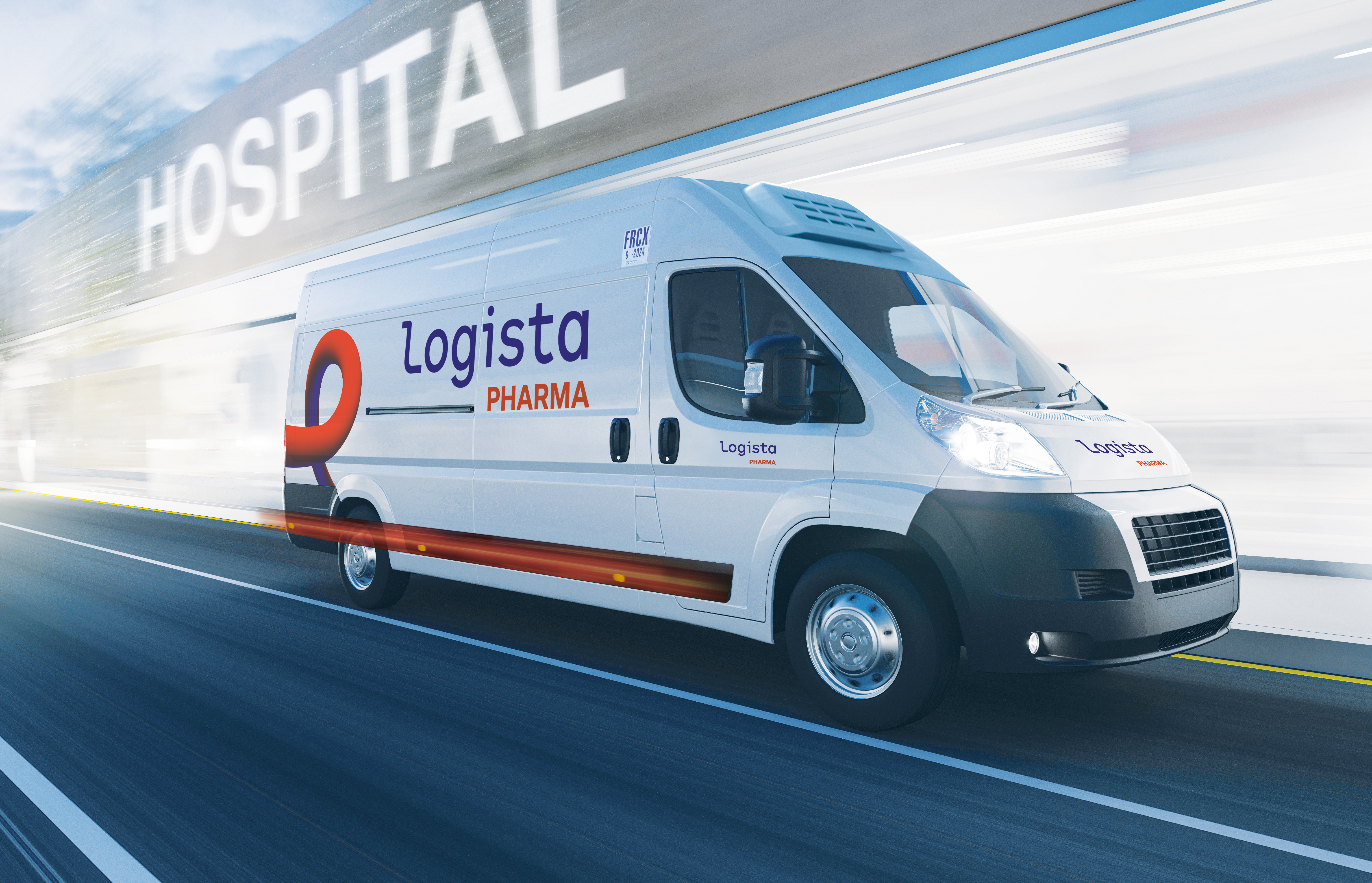 Furgoneta de Logista Pharma, para reparto hospitalario